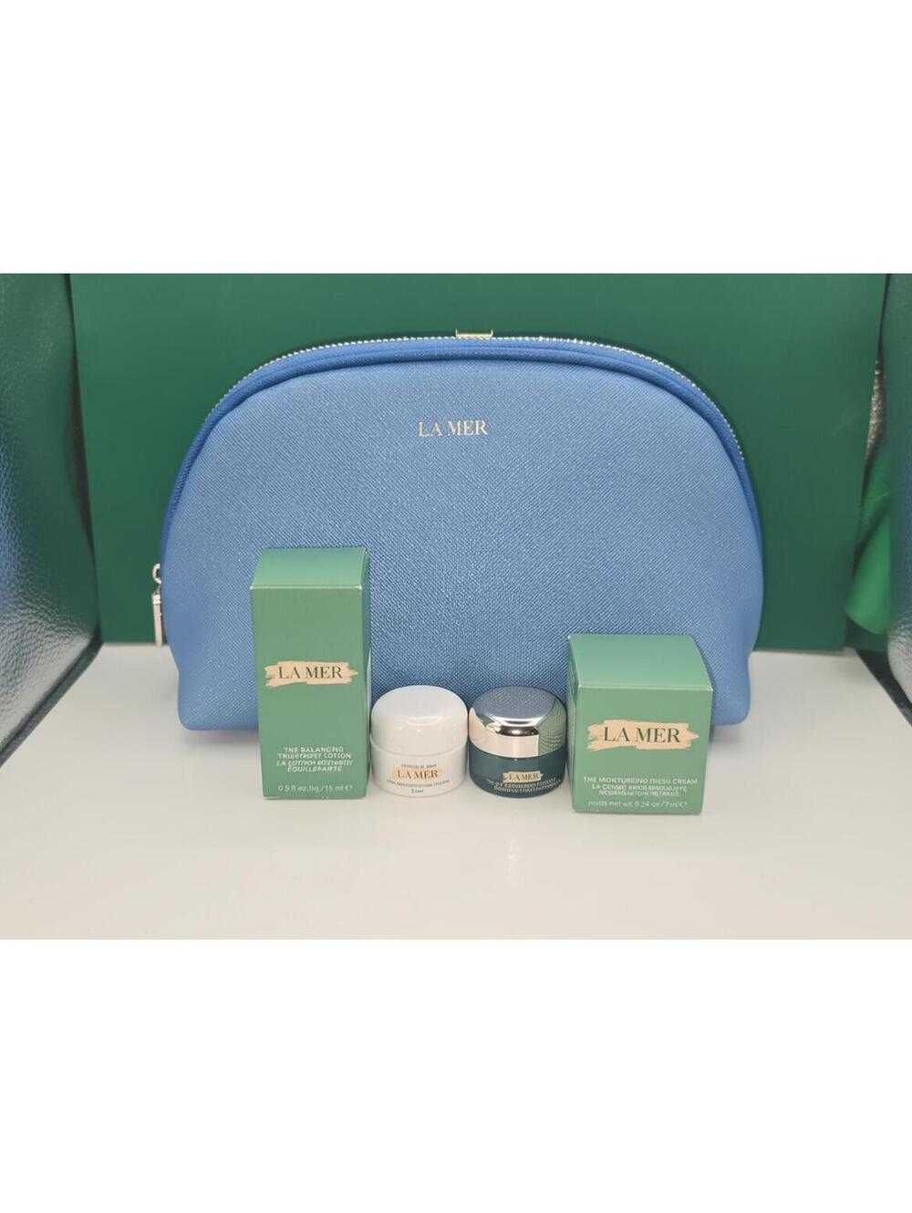 La Mer Luxury Skincare Mini Set w/ Cosmetic Bag (Travel Size Bundle)